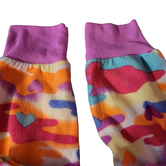 Two Circo Fuzzy Medium Girls Pajama Bottoms Pink Multicolor Bows - Picture 9 of 11